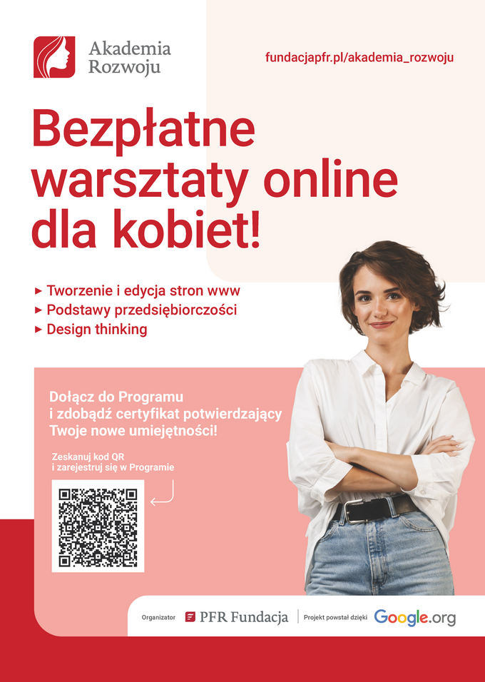 Akademia Rozwoju - bezpłatne warsztaty online dla kobiet