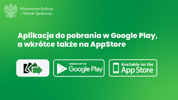 Ulotka informacyjna na temat aplikacji mobilnej ePraca pomagającej w znalezieniu zatrudnienia