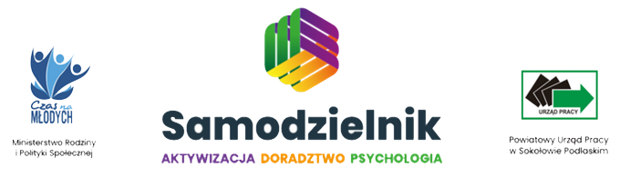 Baner projektu pilotażowego SAMODZIELNIK-Aktywizacja-Doradztwo-Psychologia