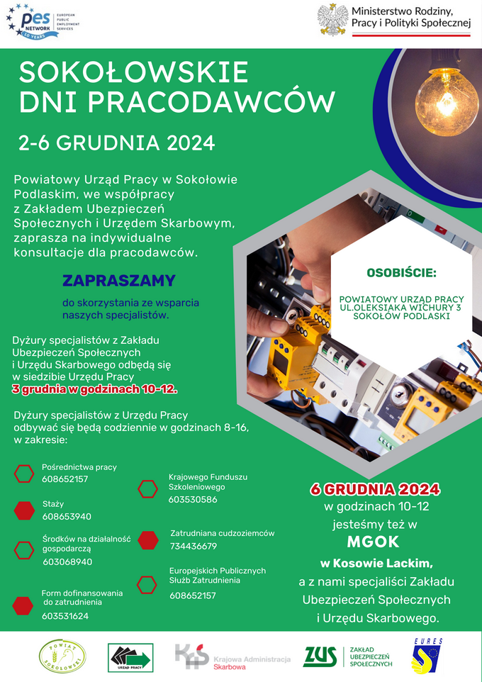 Plakat Sokołowskie Dni Pracodawców 2024